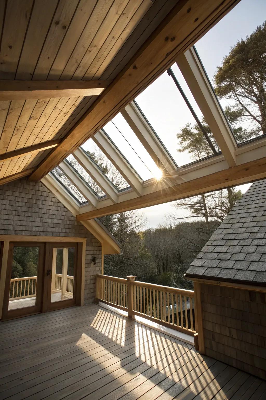 Brighten your porch with beautiful skylights.