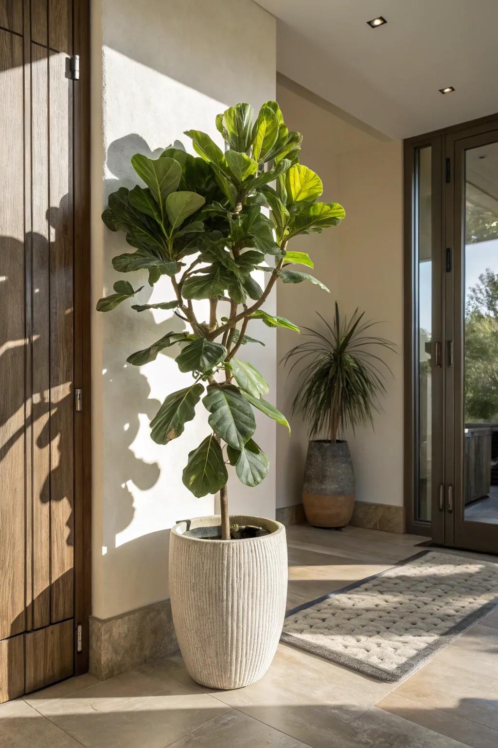 Leave a lasting impact with a solitary, imposing botanical element.