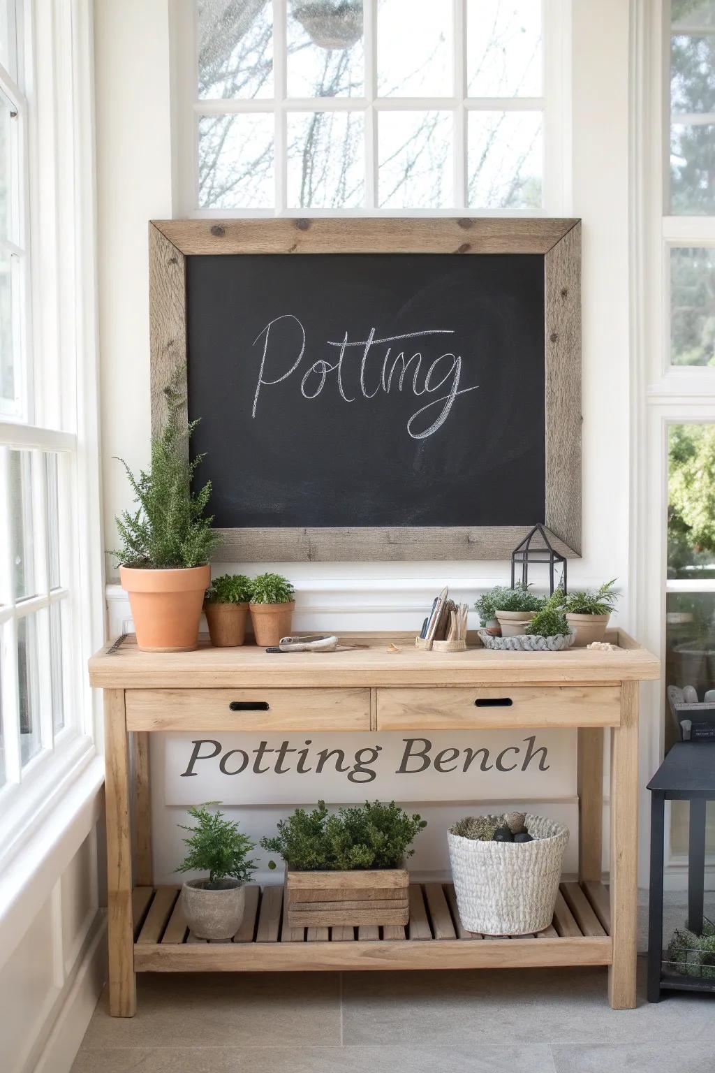 Stay on top of your gardening tasks with a touch of Scandinavian elegance and Boho charm. 🌿✨ #GardeningGoals #ChalkboardInspiration