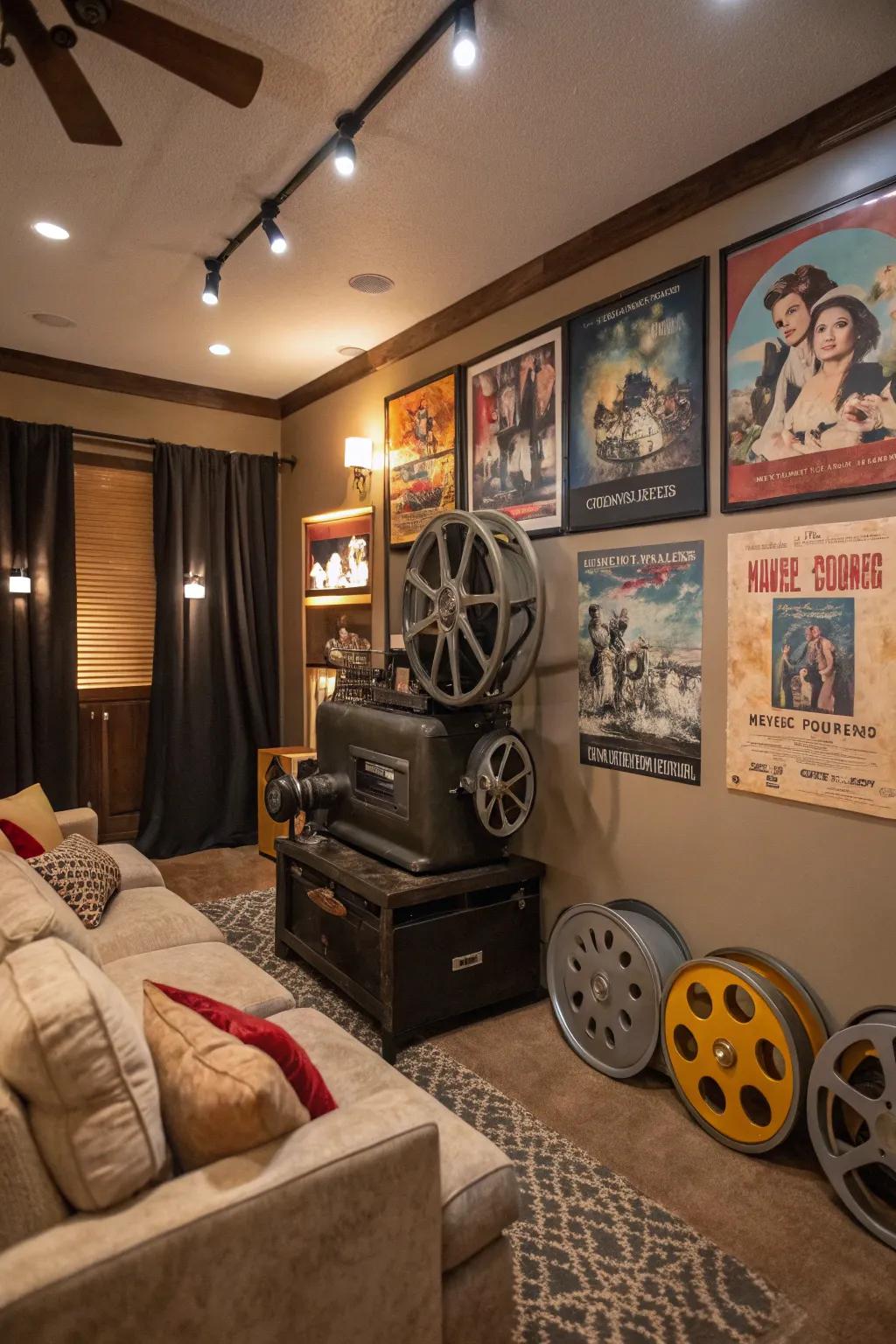 Themed decor injects character into your projector area.