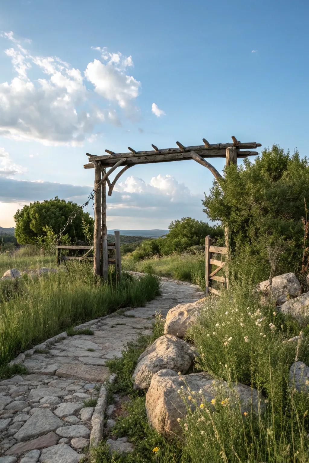 Unaltered integration for a harmonious entrance.