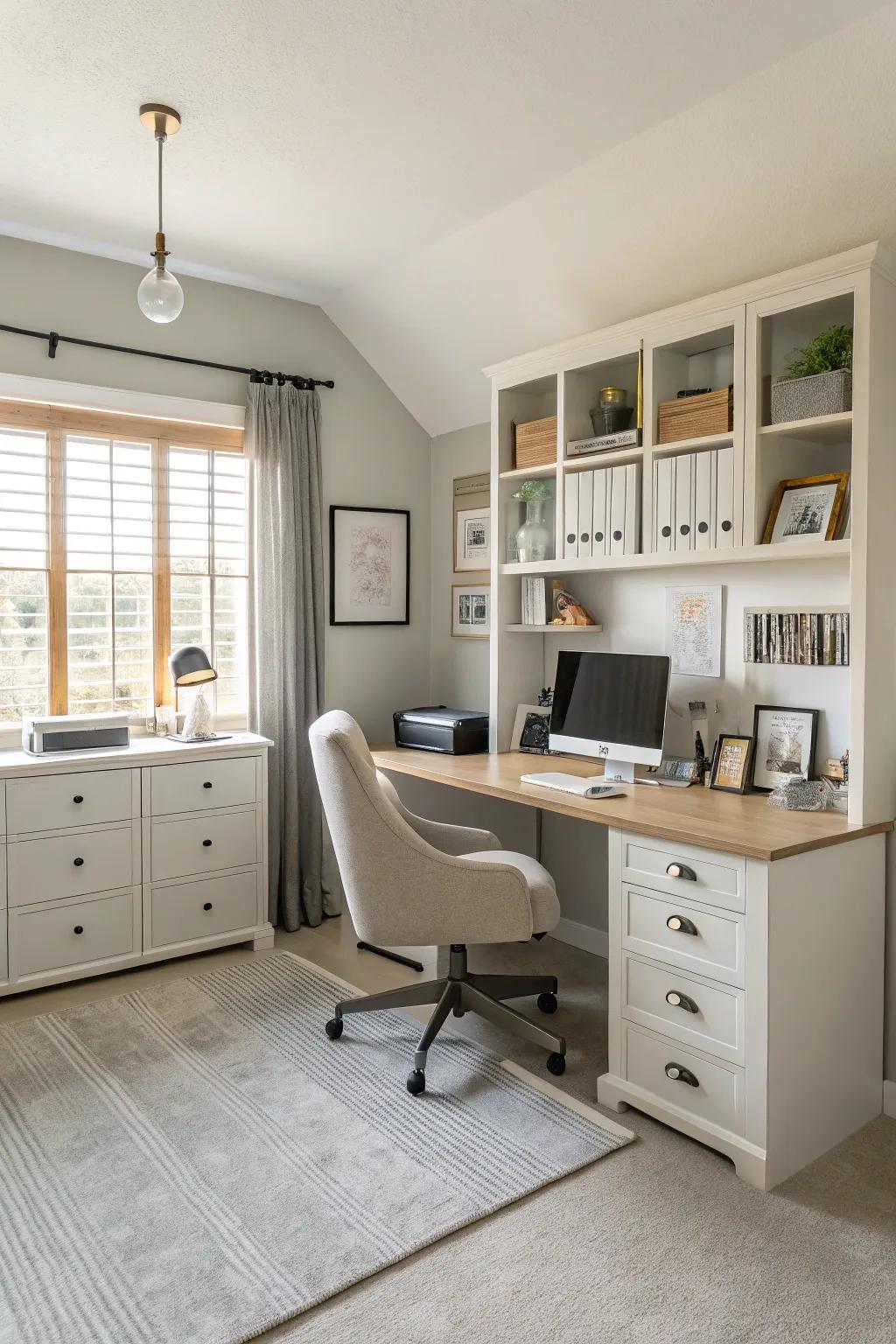 A home office that’s set up to spark creativity and get work done.