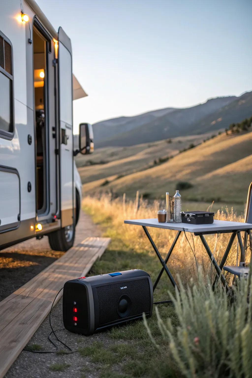 Mobile speakers take music to your outdoor setting.