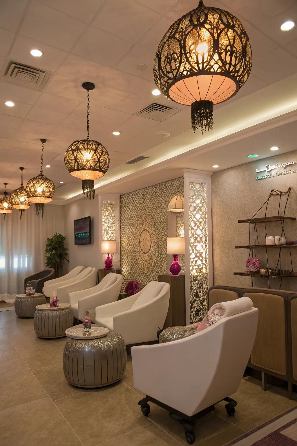 Artistic lighting serving as decor and illumination.