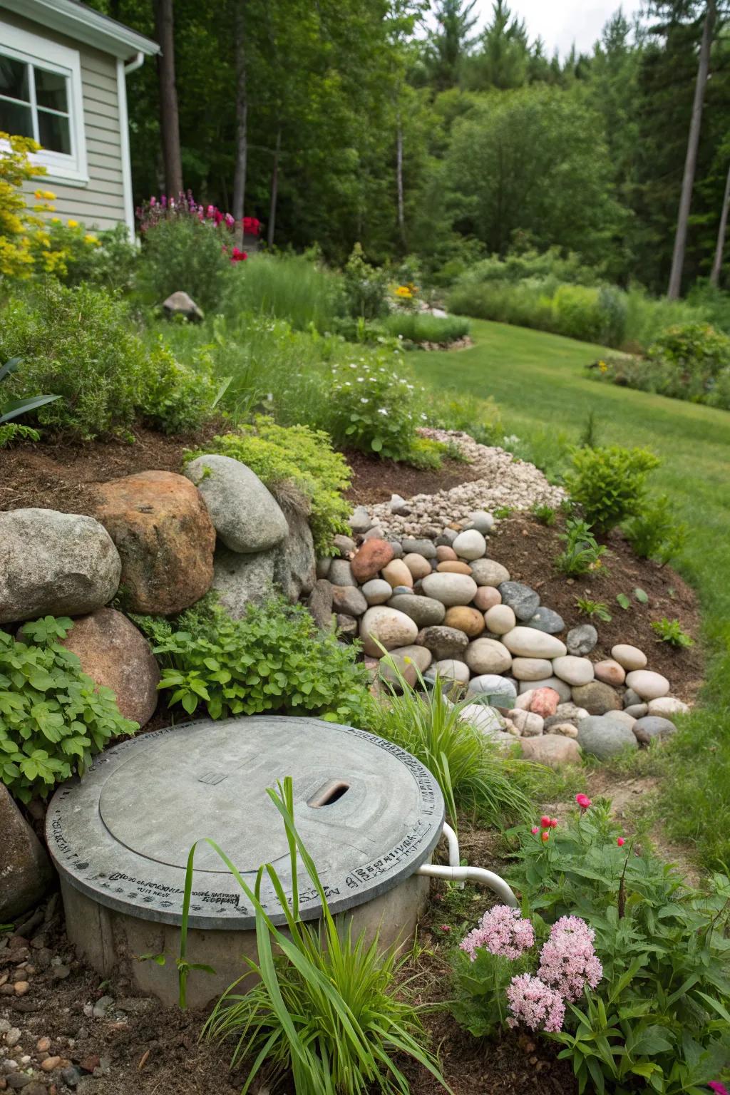 Rock gardens deliver adaptable, natural concealment.
