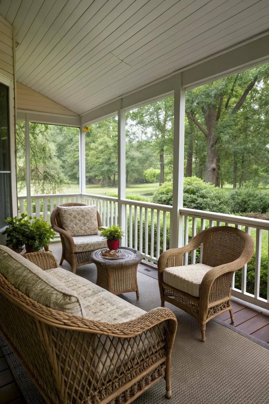 Natural fiber furnishings enhancing the space