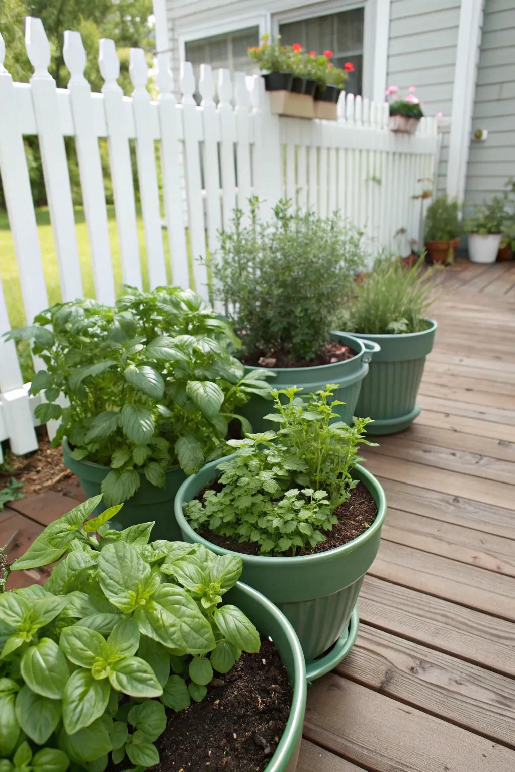 Herb gardens are useful and give your area a lovely aroma.