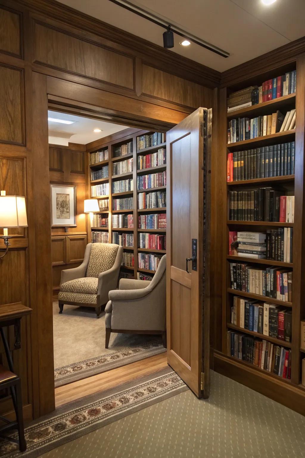 Secret doors add intrigue and fun to your library.
