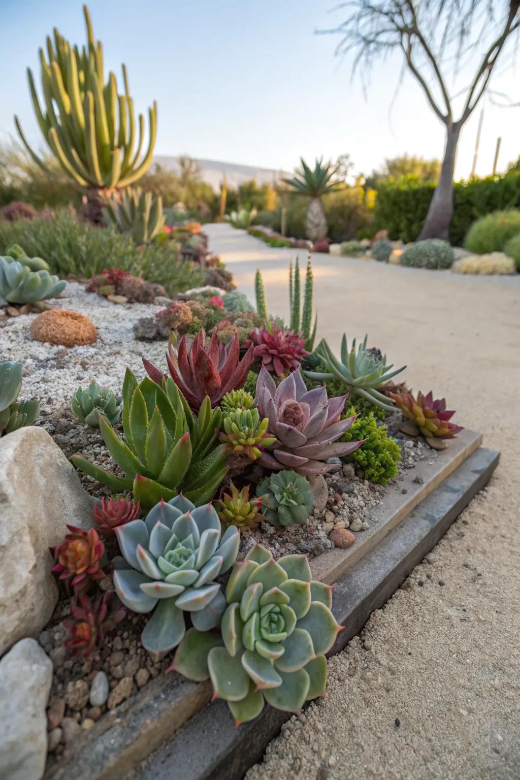 Succulents offer easy-care beauty with their unique shapes and colors.