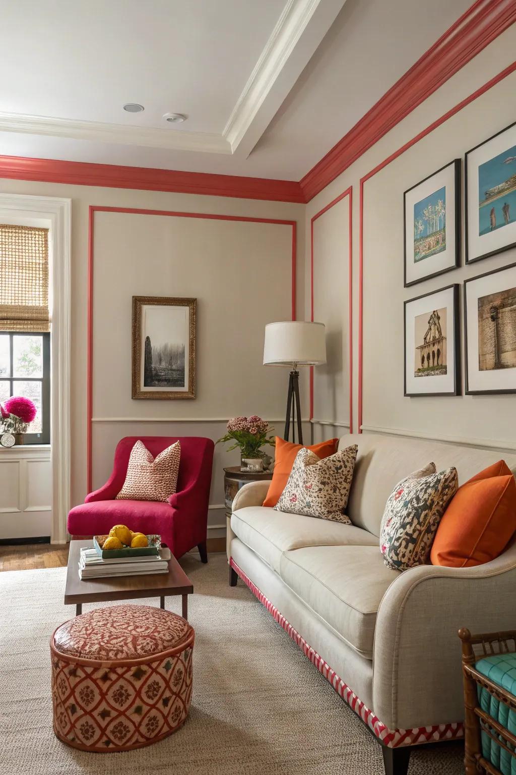 Striking borders contribute character and definition.