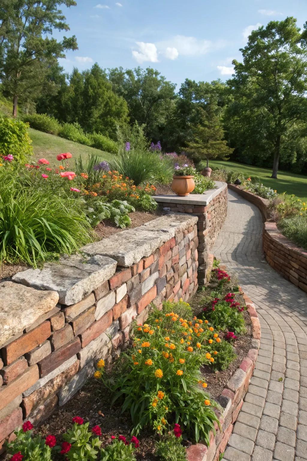 Eco-conscious façades fashioned from reprocessed substances endorse sustainability.