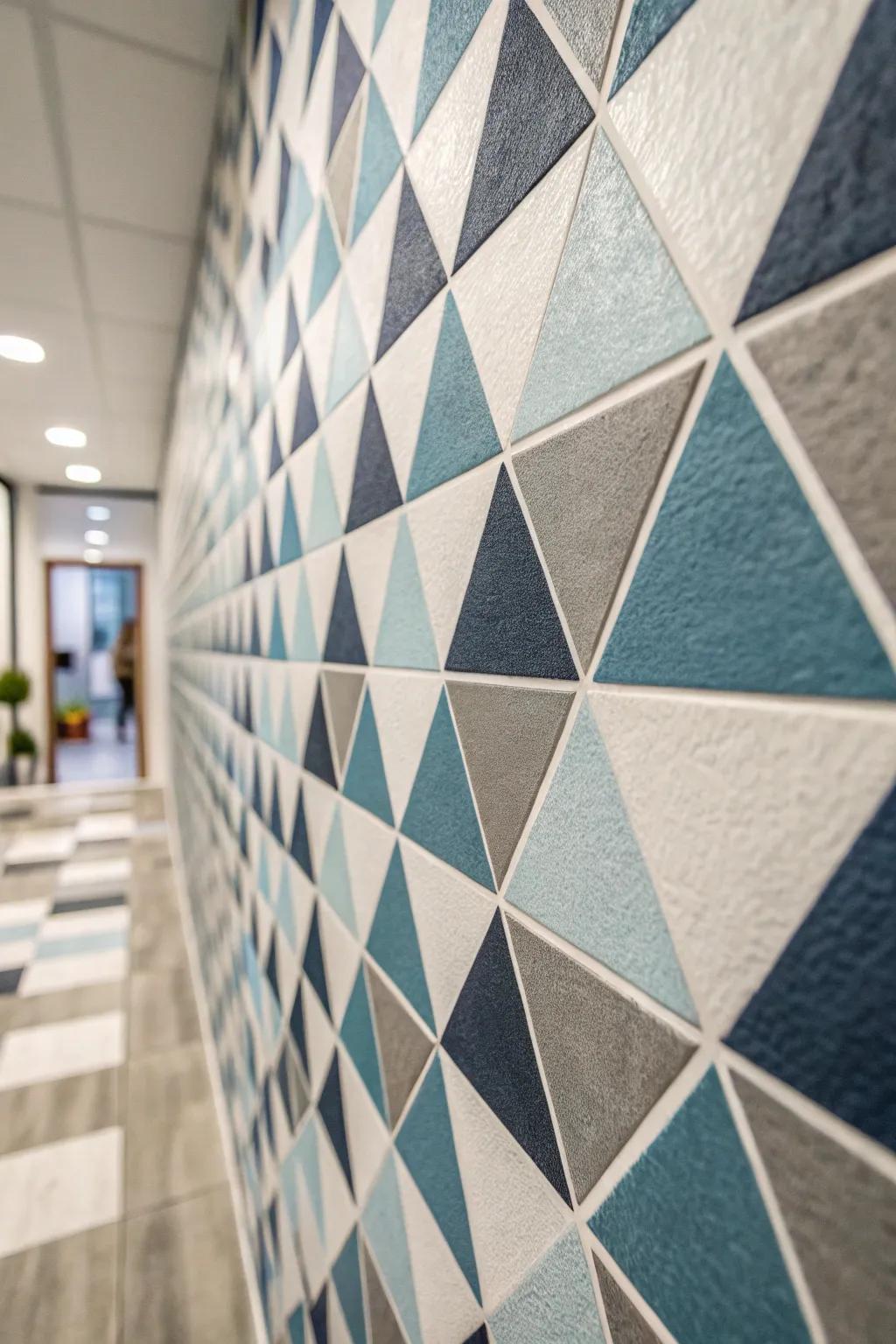 Geometric patterns add a unique touch to your streaming setup.