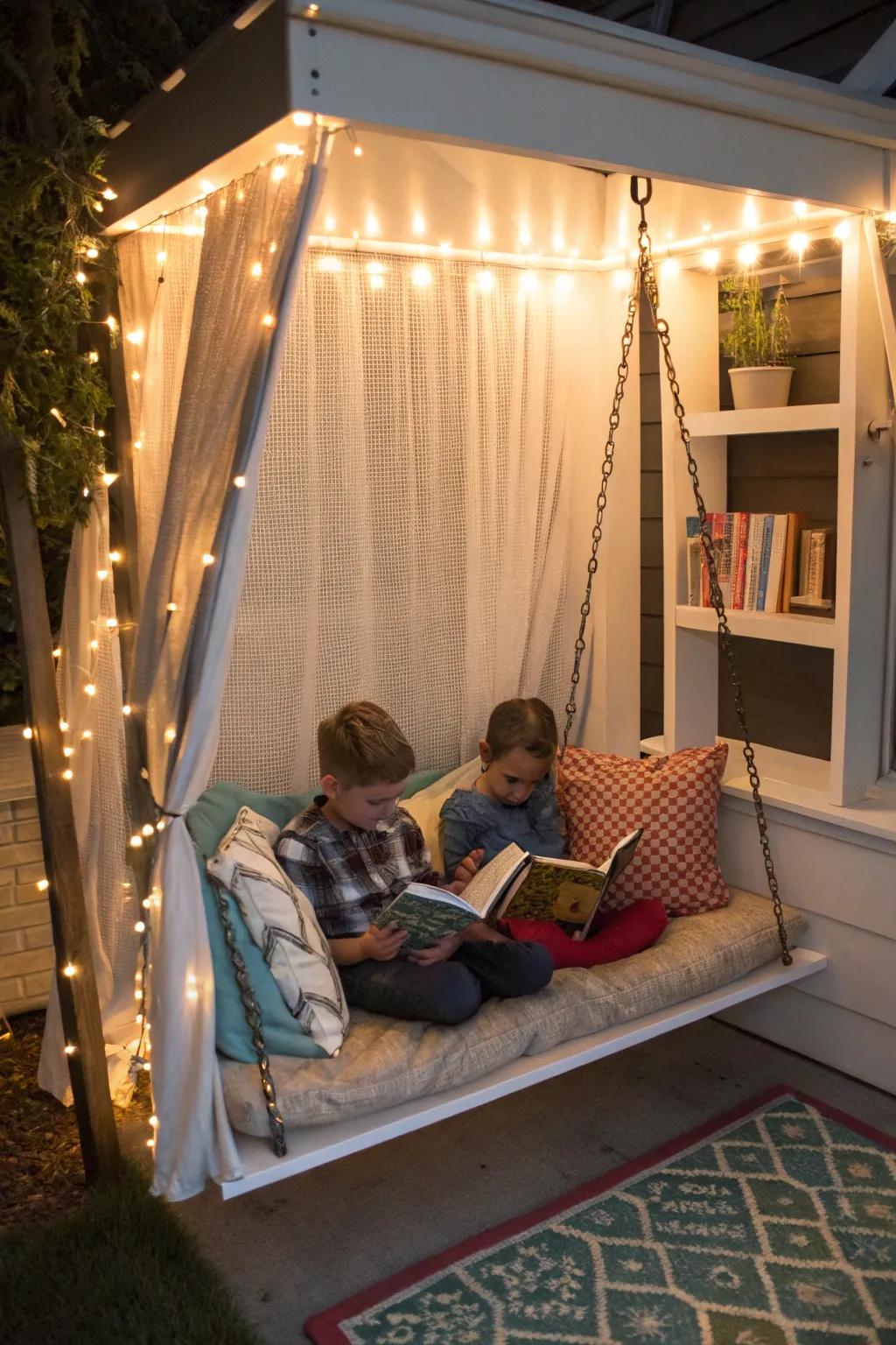 Inspire a love for reading with a quiet area.