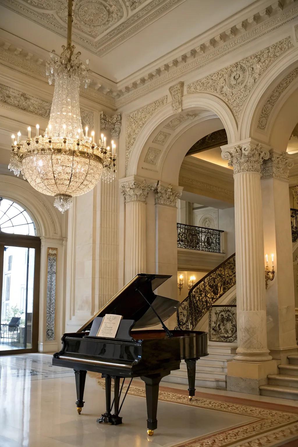 Enhance your piano's presence with architectural elegance.