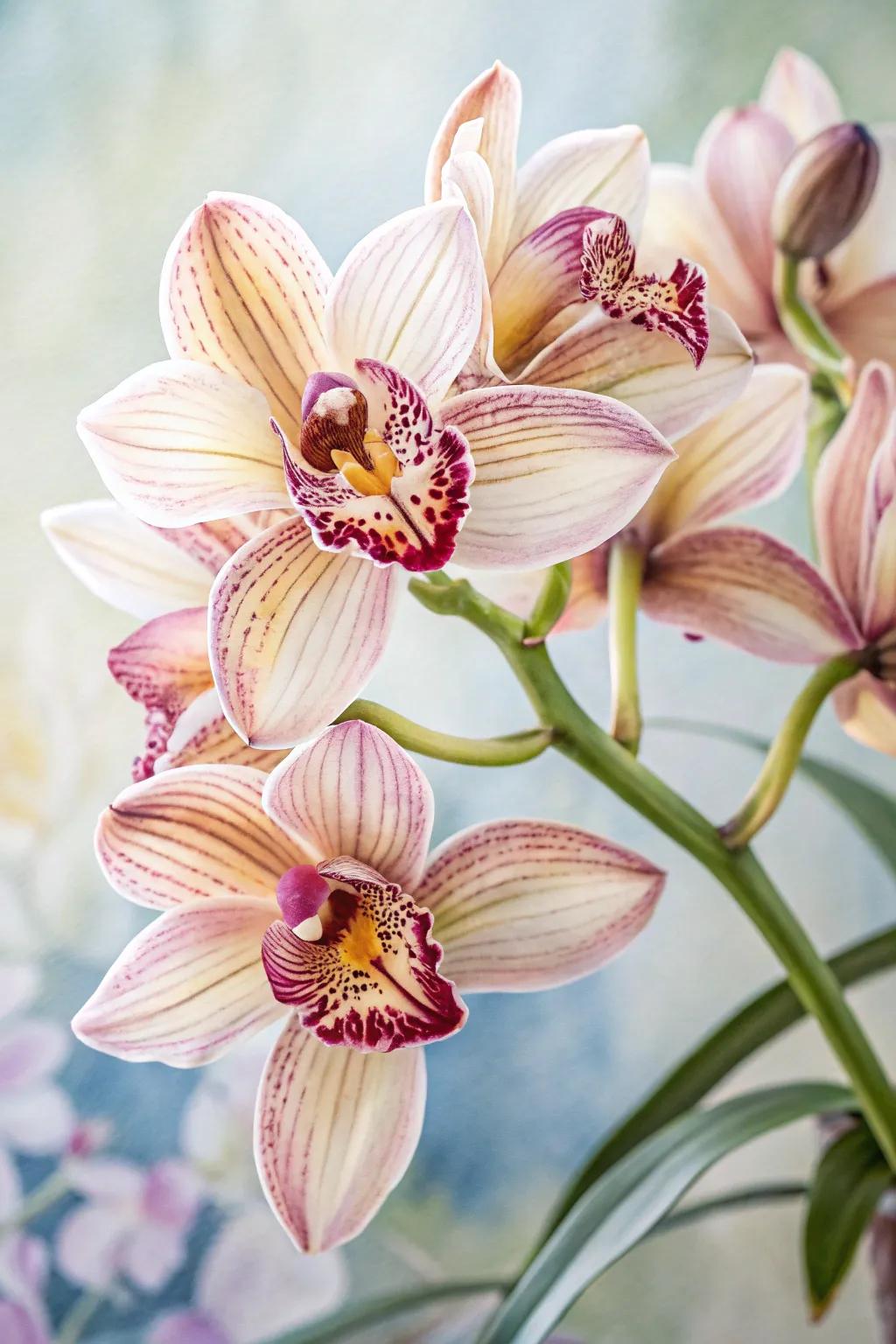 Elegant orchids adding luxury and sophistication to any room.