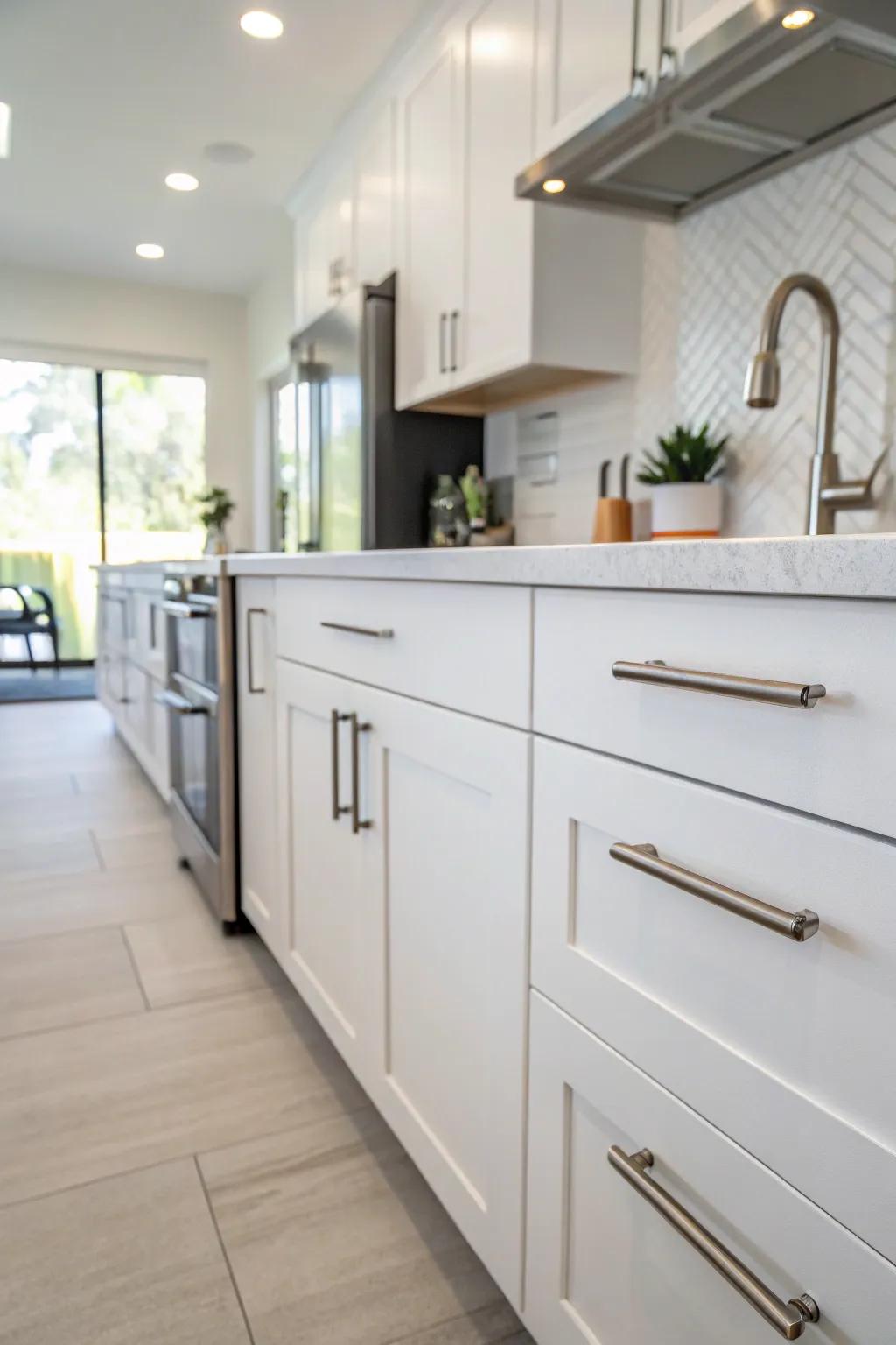 Up-to-date bar rods providing clean lines and practicality.