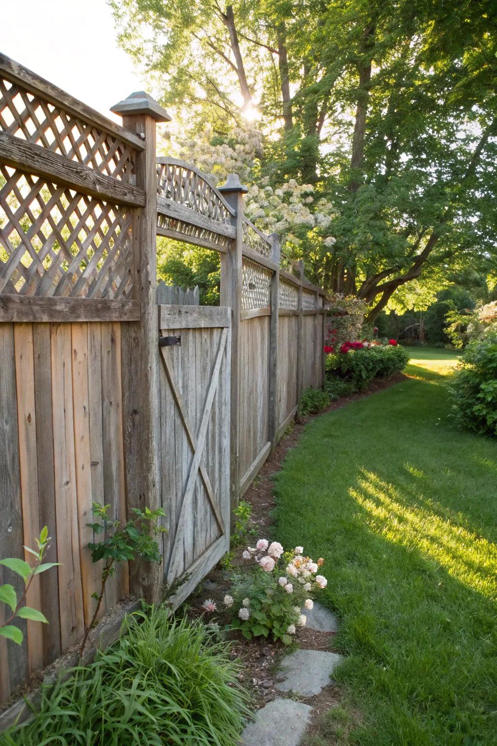 Lattice tops provide privacy with a touch of openness.