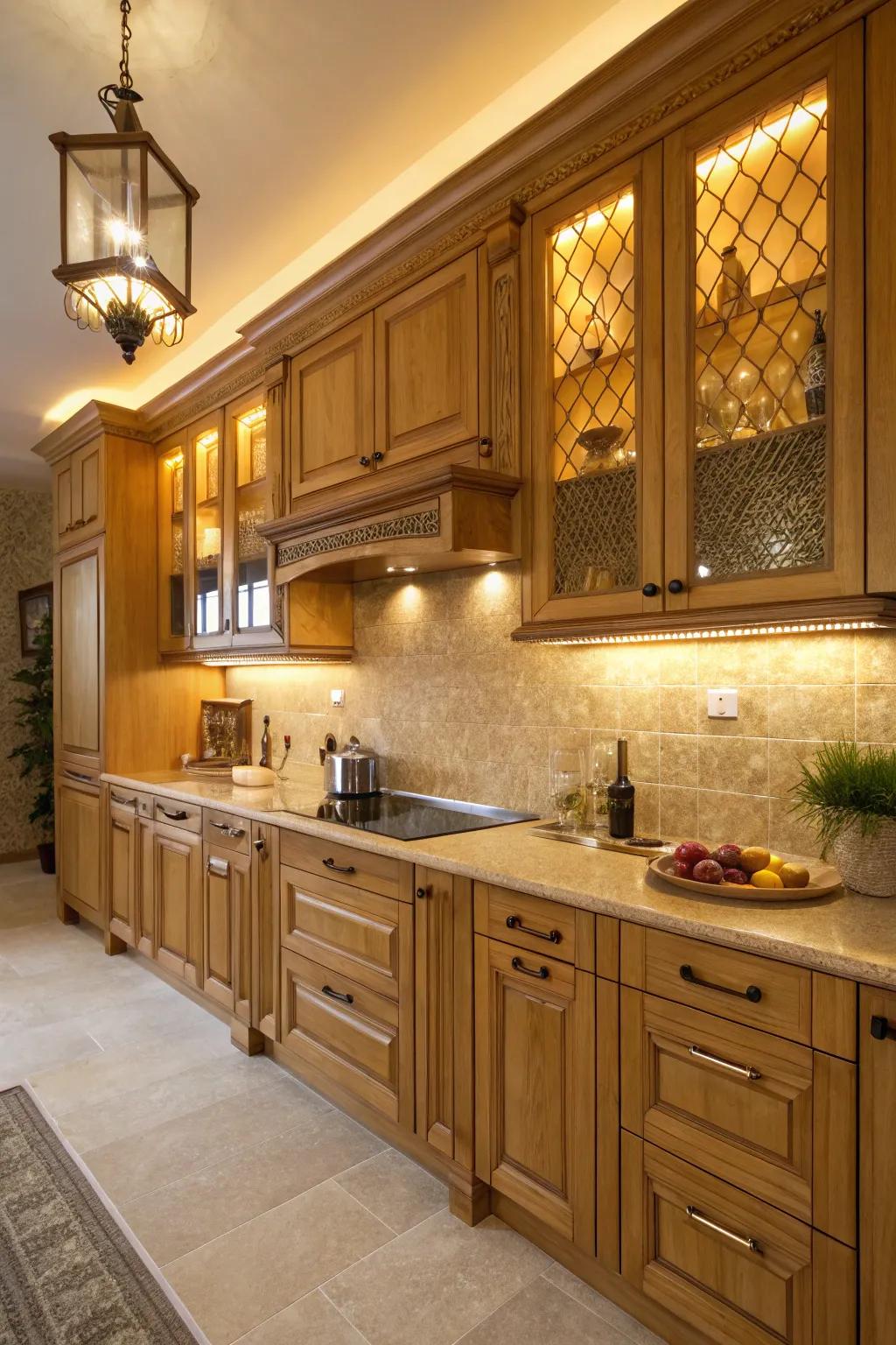 Honey tones bring warmth and charm to any kitchen.