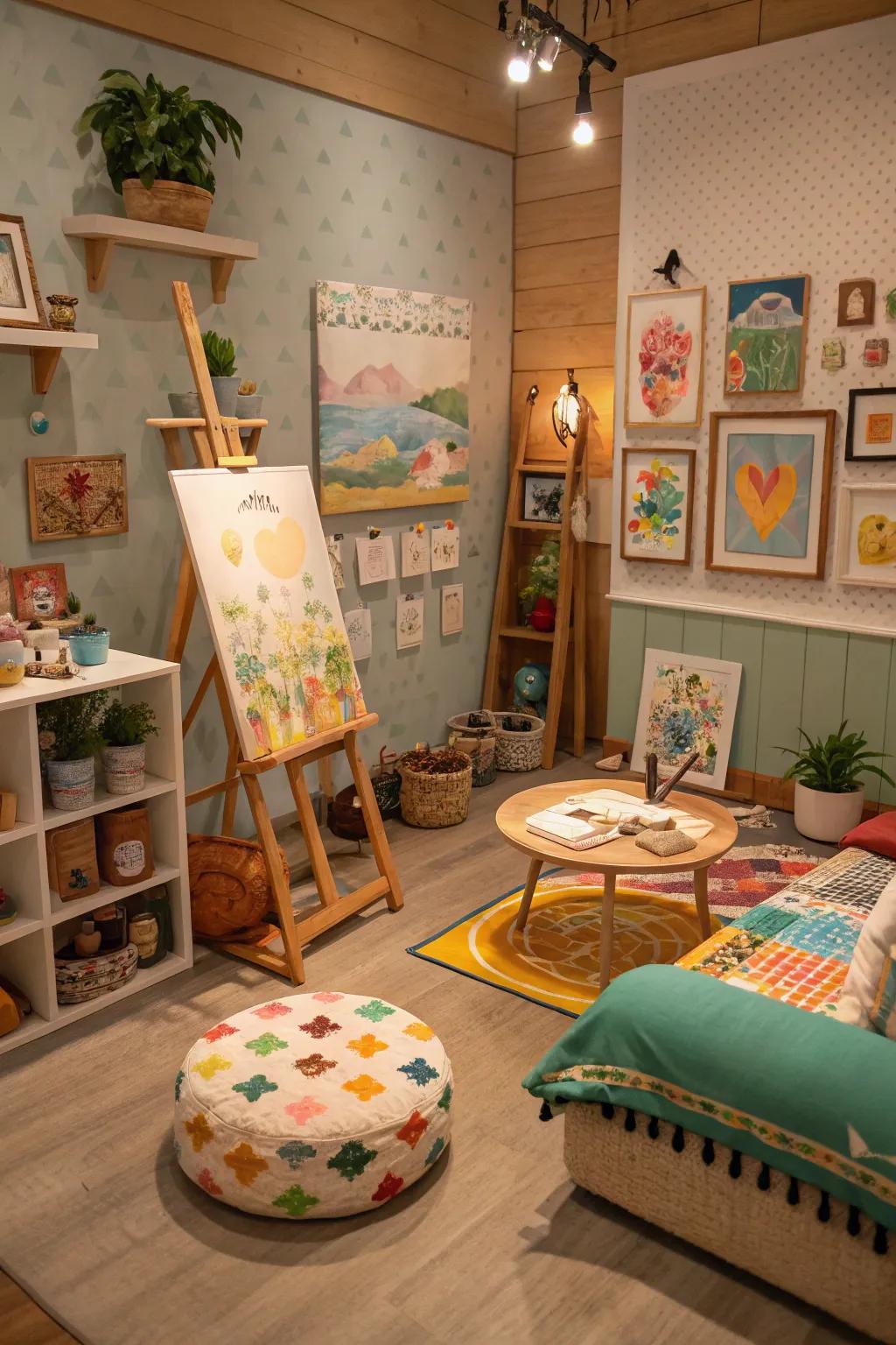 An artistic studio is where ingenuity flows.