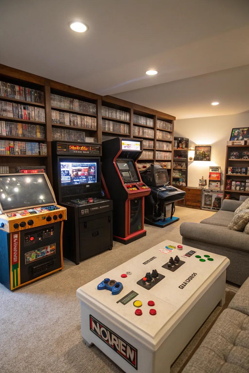 A vintage gaming nook adds charm and a sense of nostalgia to your gaming room.