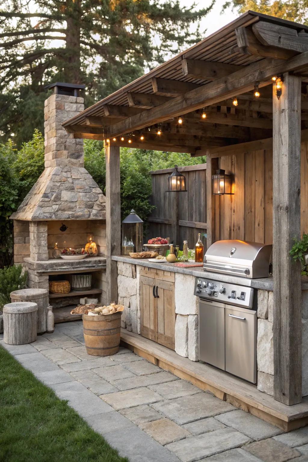 Outdoor kitchens convey culinary escapades into the core of your garden.