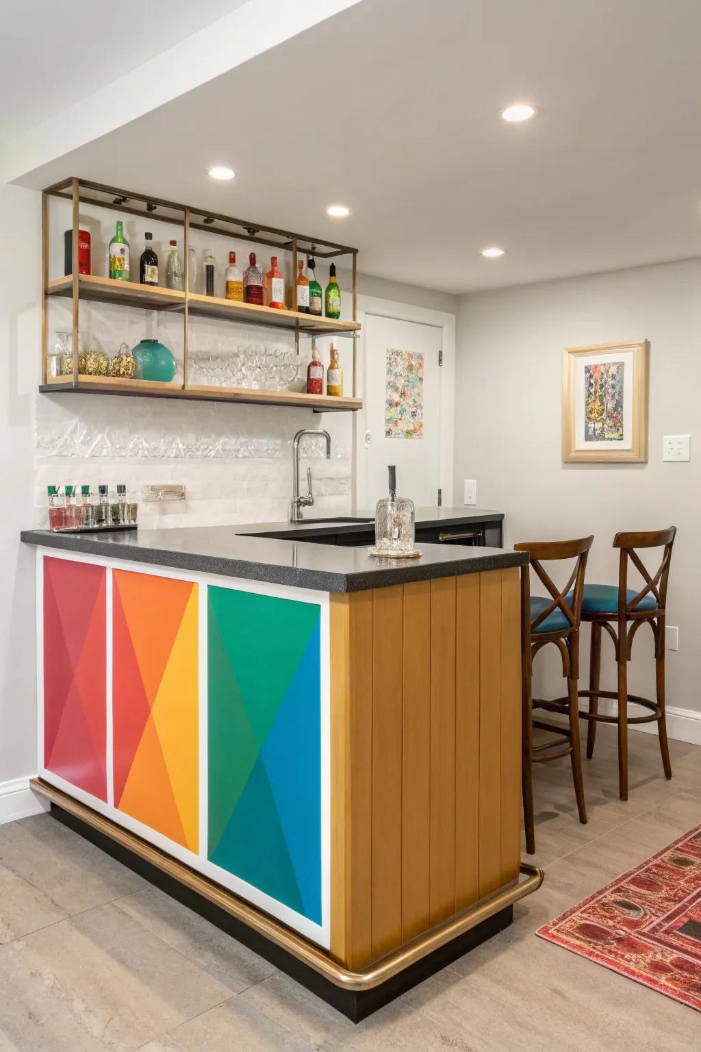 Make a splash with colorful statement sinks.