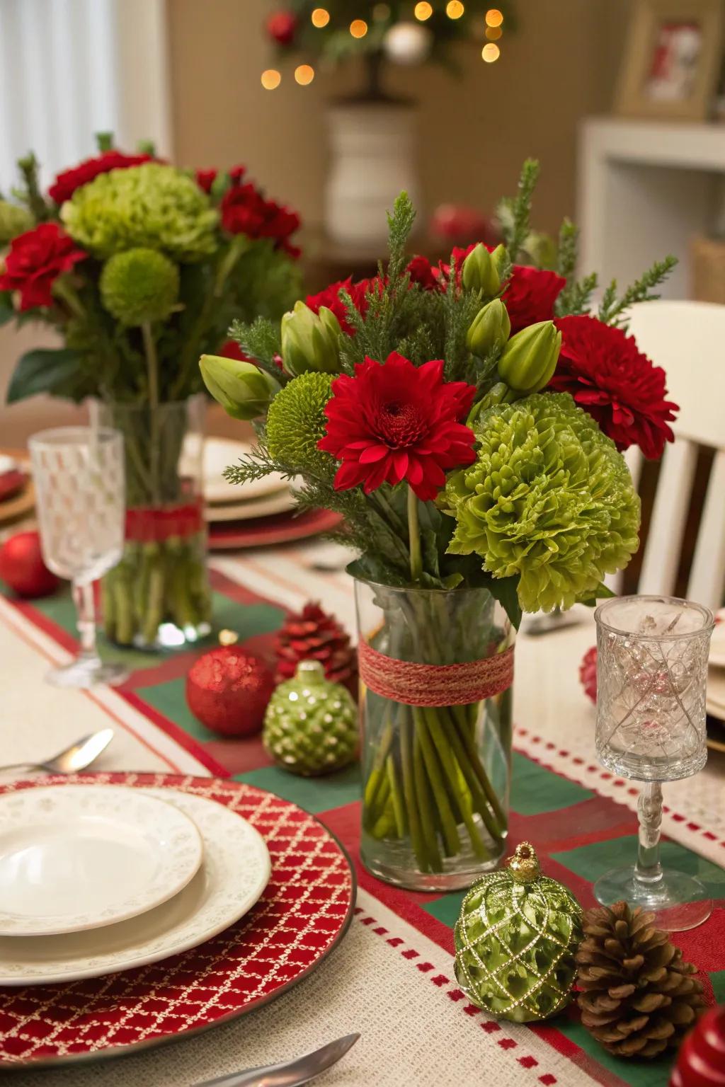 Celebrate the holidays with celebratory florals.
