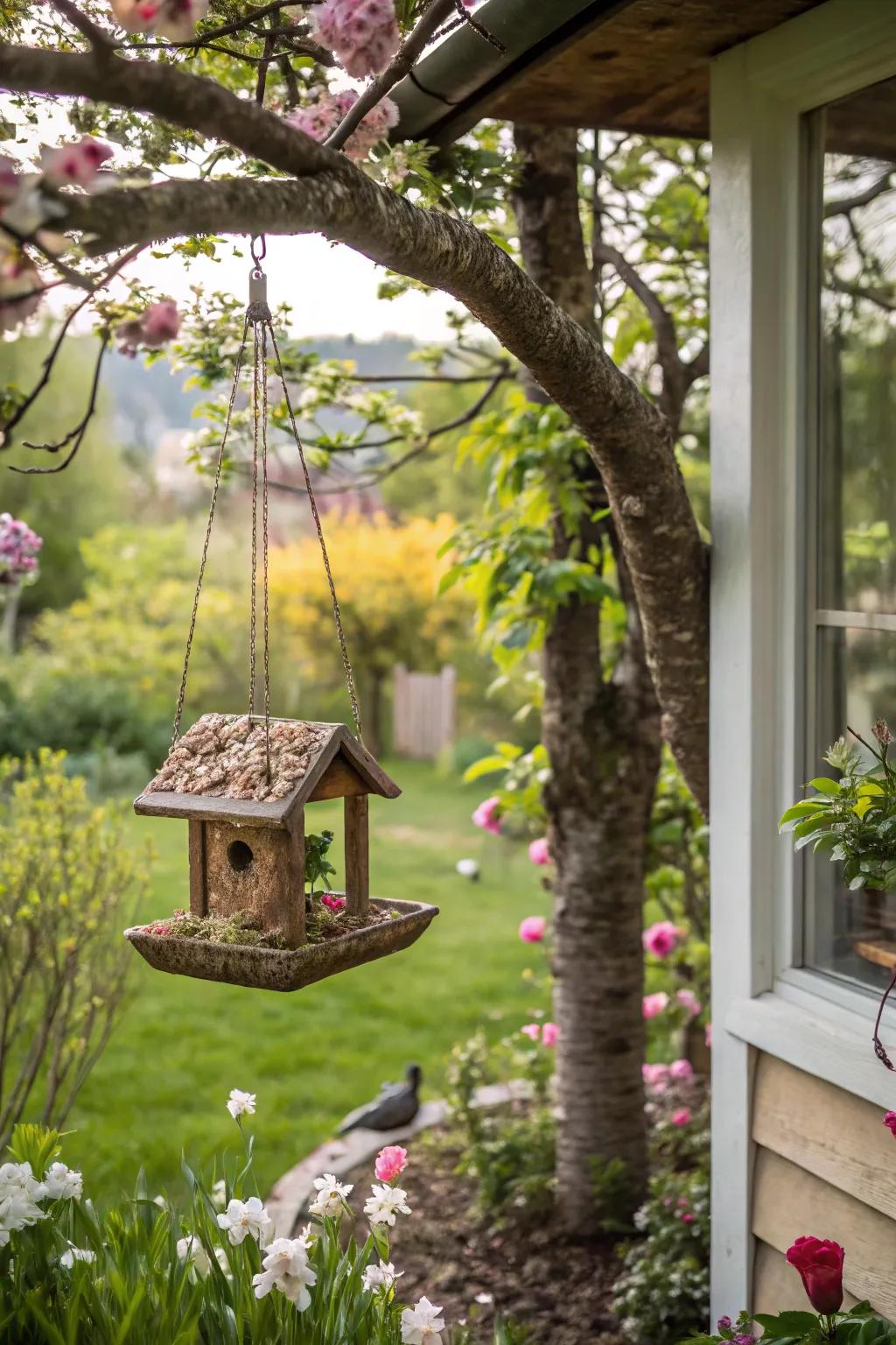 A wildlife station brings nature and joy to your garden.