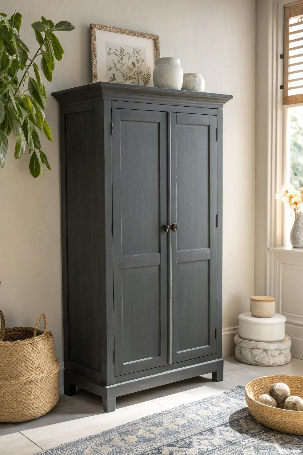 Embrace the elegance of charcoal for a touch of sophistication in your space.