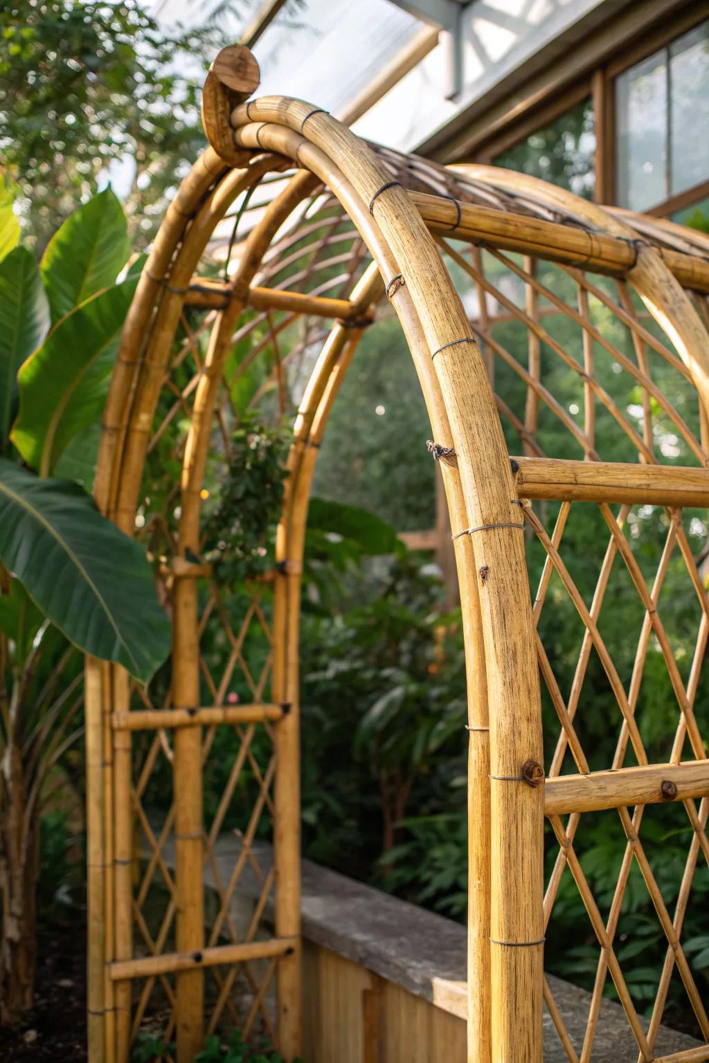 Elegance Meets Sustainability: Craft Your Greenhouse with Bamboo.