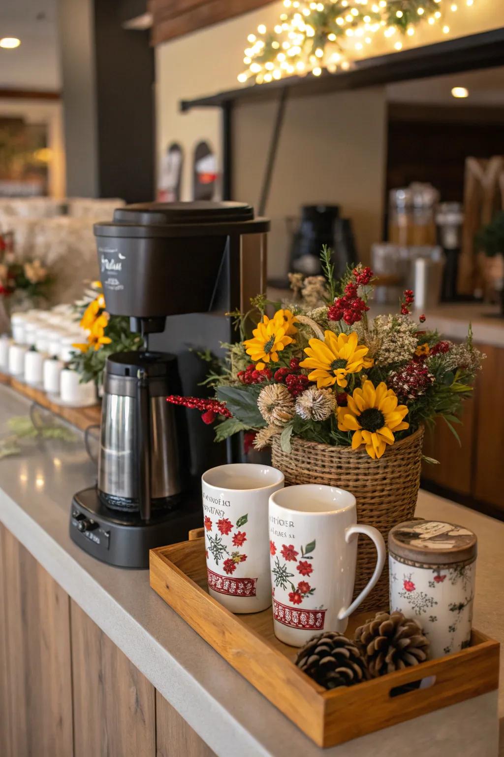 Seasonal ornaments offer a festive and constantly changing appeal.