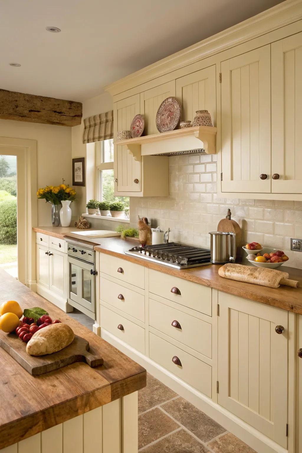 Country elements fashion a cozy sensation.