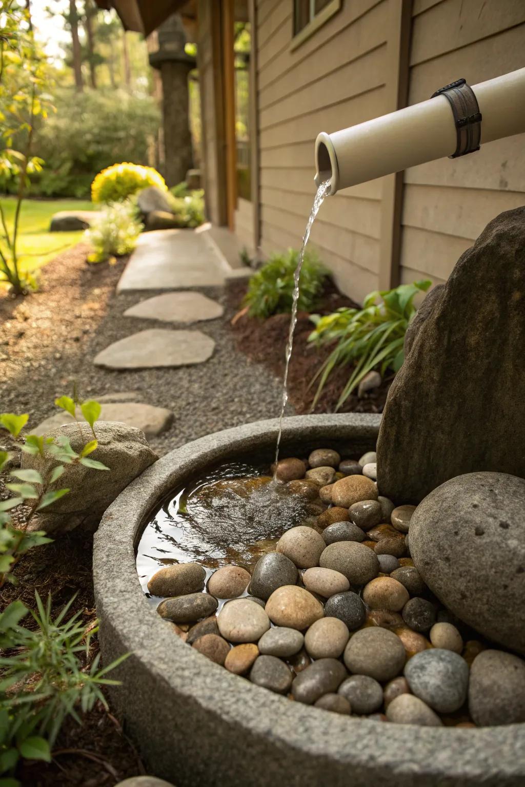 Zen-like fixtures impart tranquility and flair to water management.