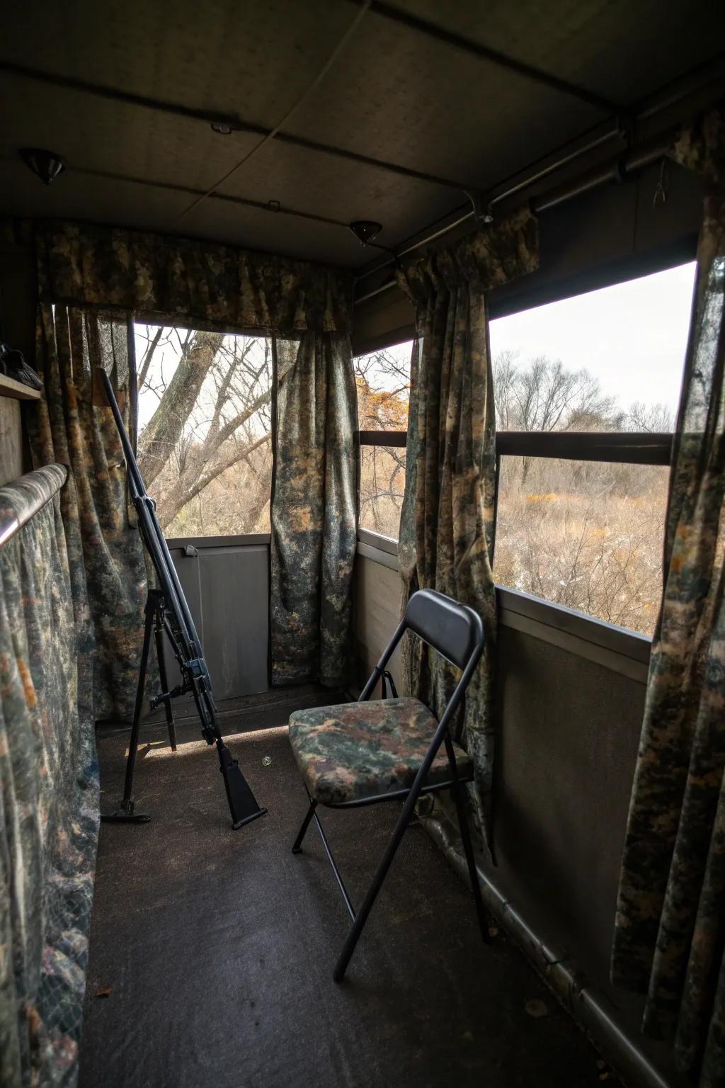 Concealment drapes assist in concealing action and maintaining stealth.