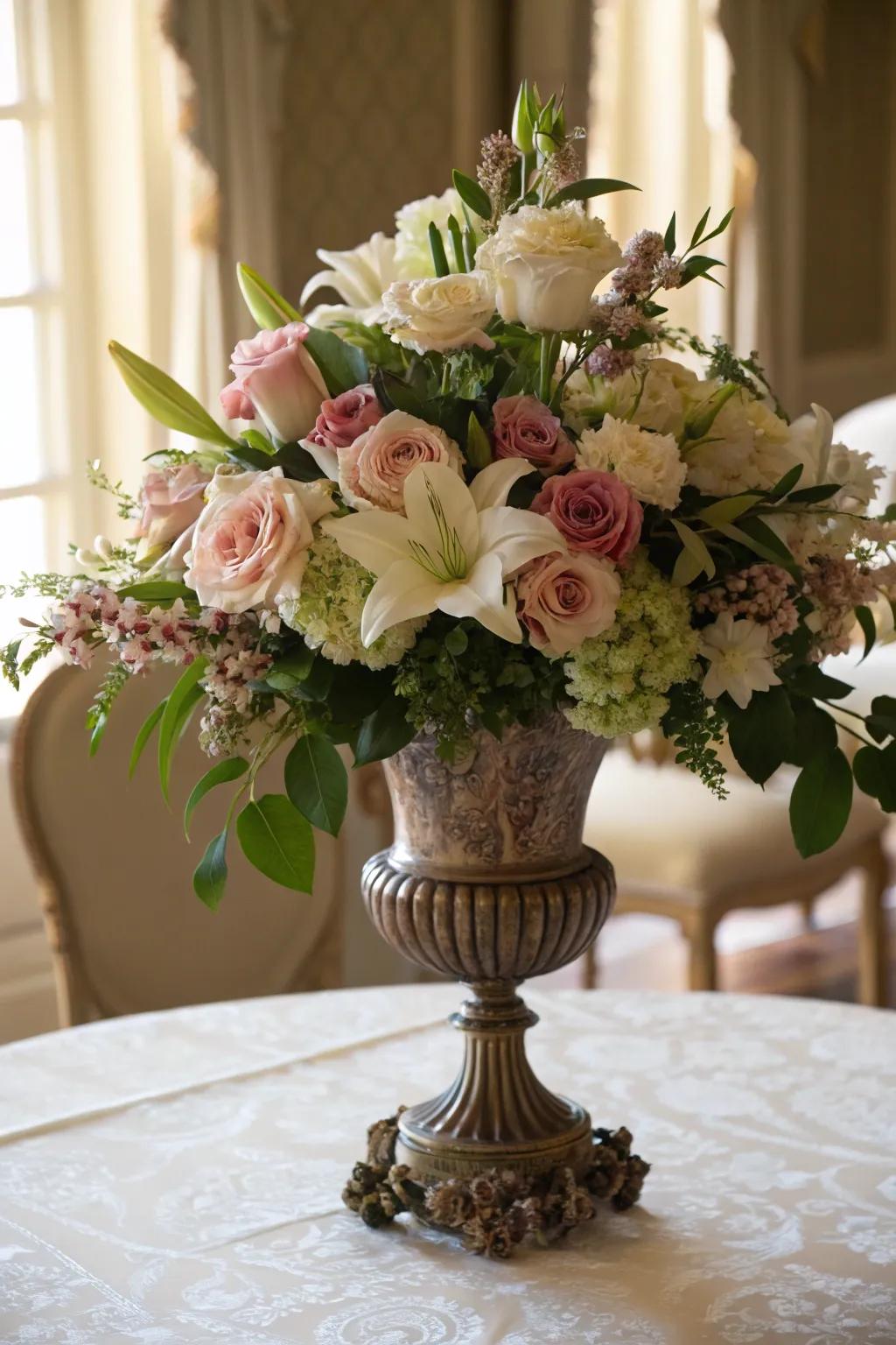 A nostalgic-inspired bouquet offering timeless charm for a birthday.