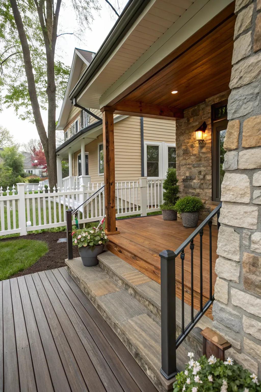 An eclectic mix of materials adds visual interest.