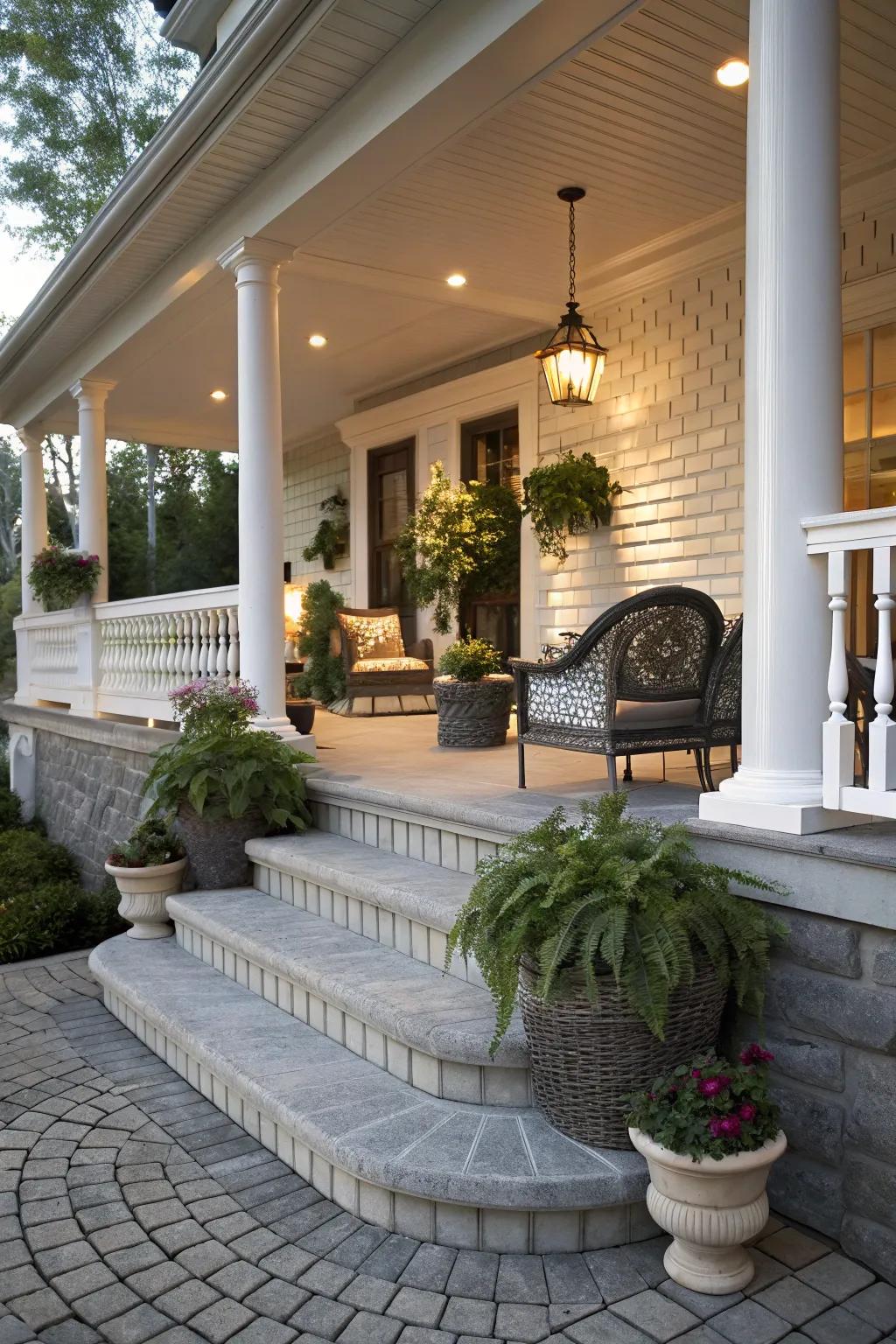 An elevated stage introduces style and dimension.