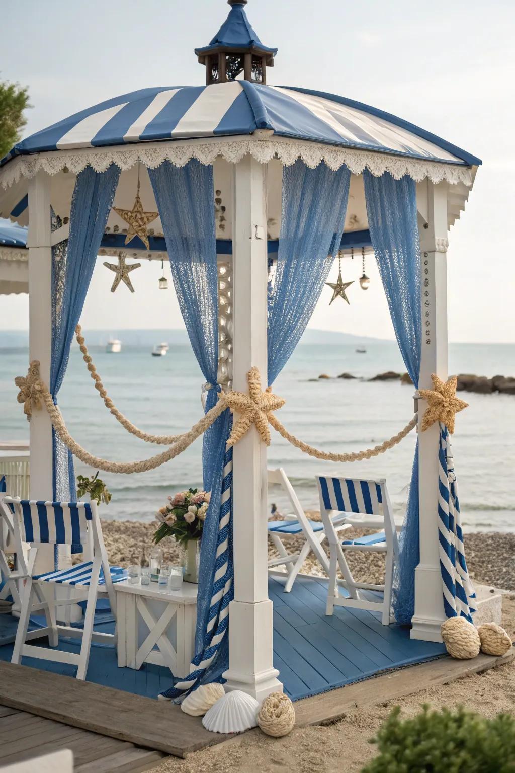 Coastal decor brings a refreshing, beachy vibe.