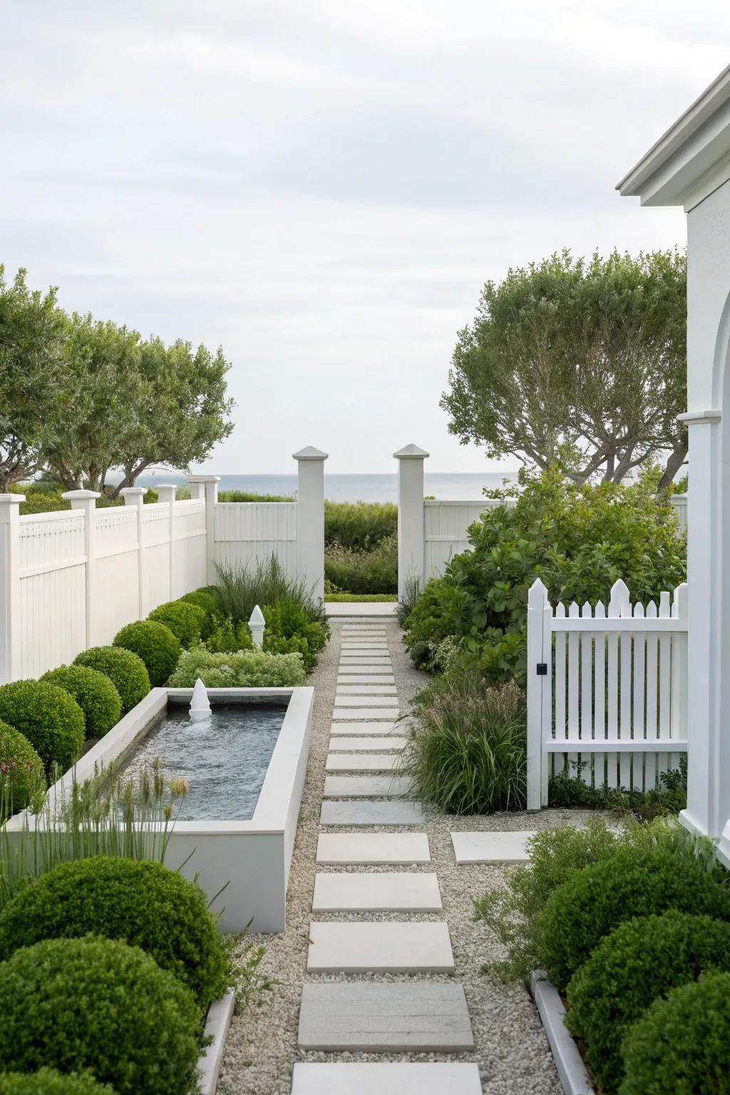 Simplicity and elegance construct a peaceful backyard retreat.