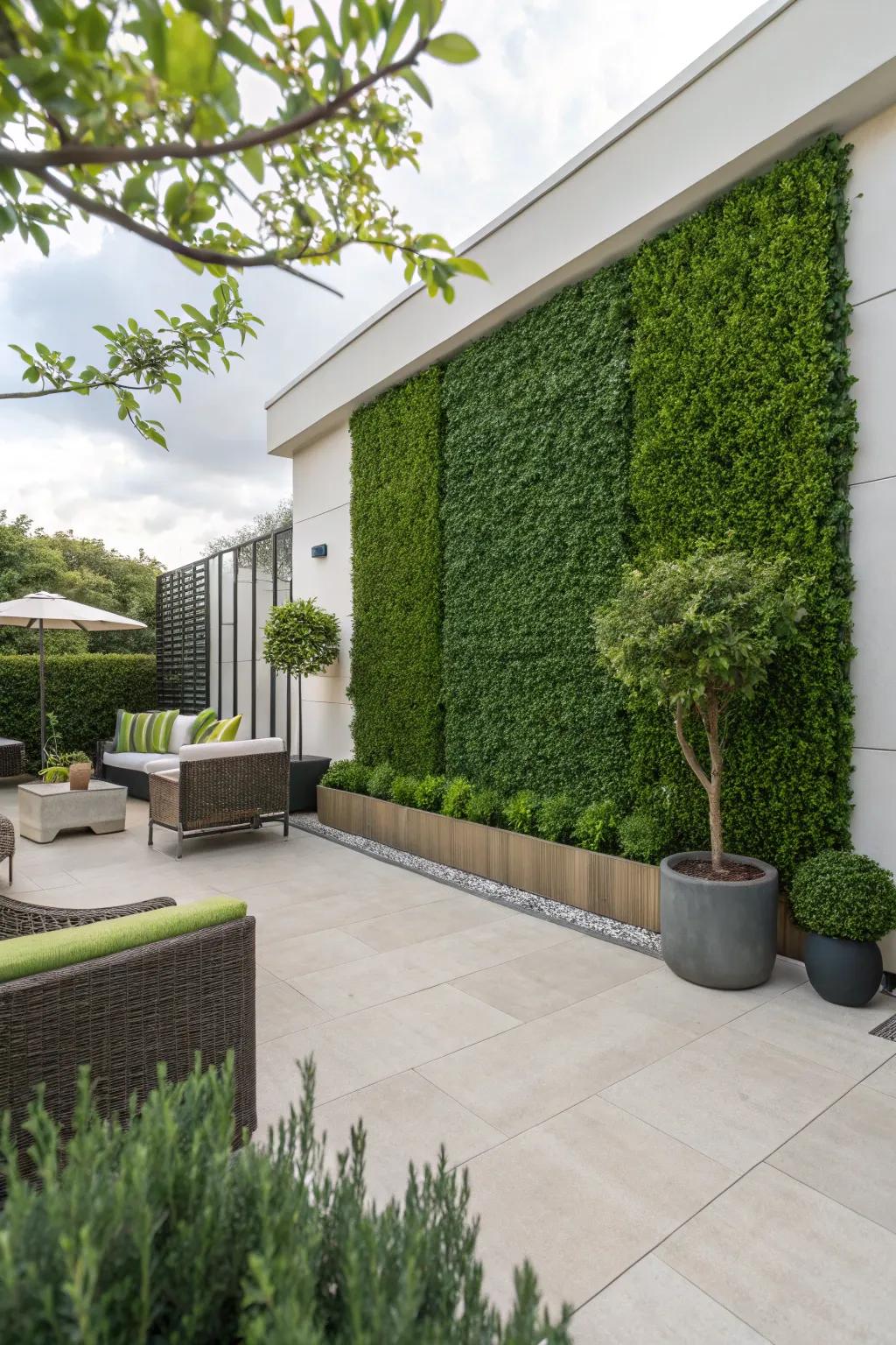 Living walls add greenery to small spaces