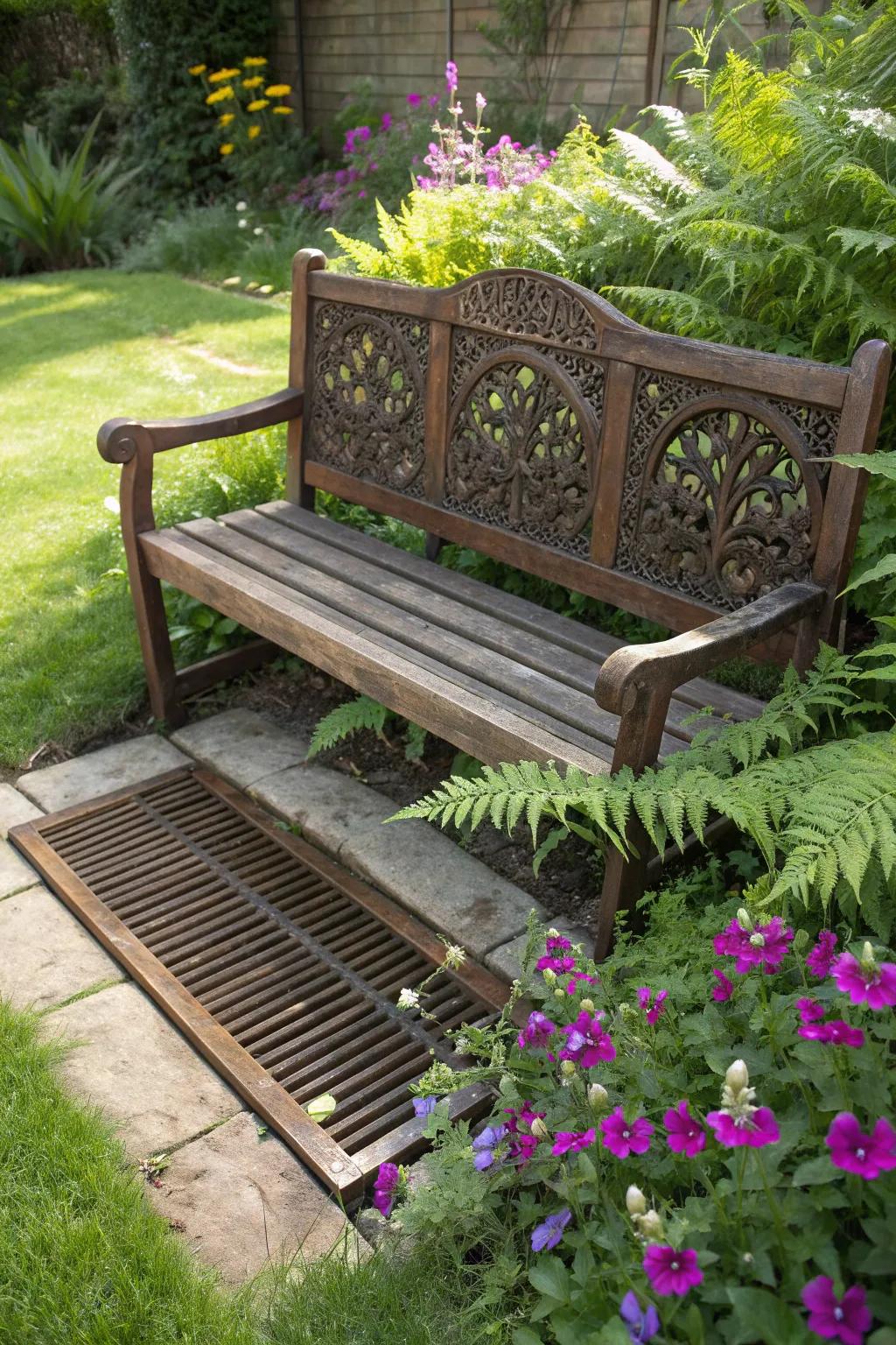 Transform your backyard with a handcrafted bench that blends functionality and beauty seamlessly.