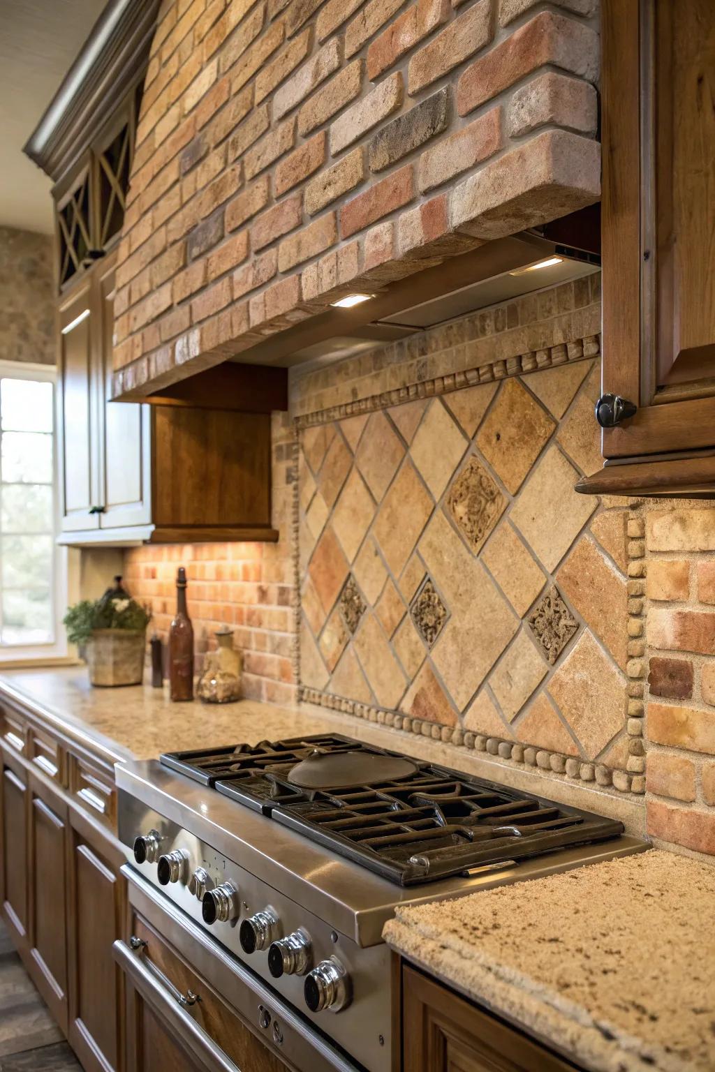 Brick tiles infuse warmth and texture into any kitchen.