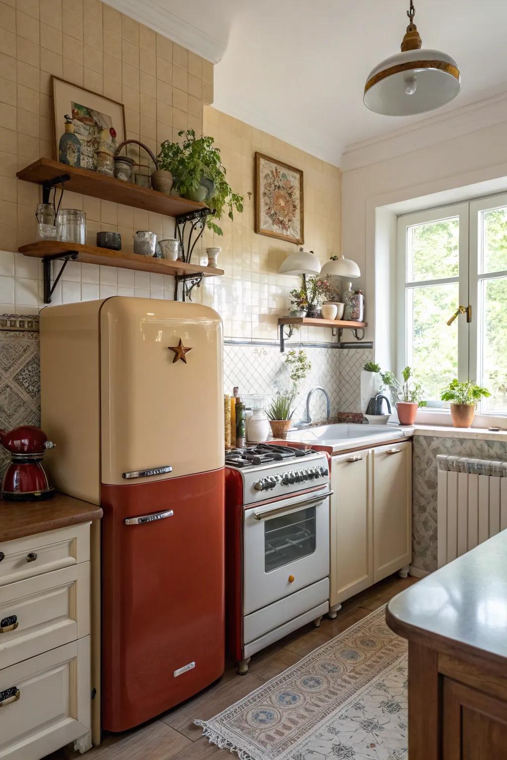 Classic pieces add nostalgic charm to the kitchen.