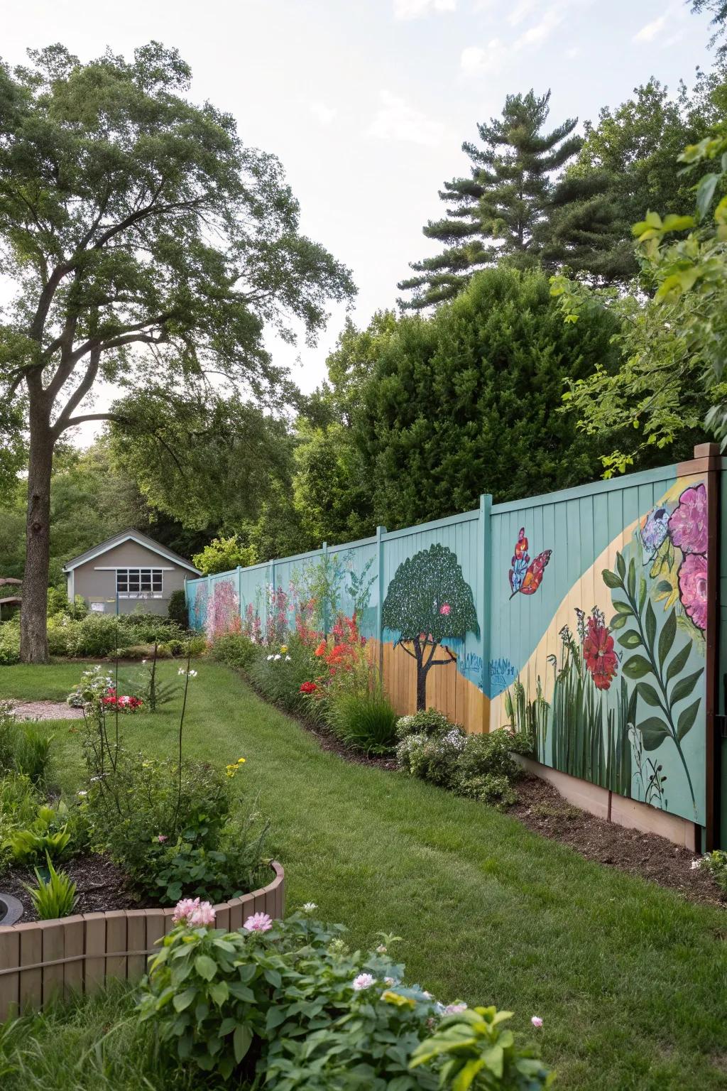 Outdoor art transforms plain spaces into visual masterpieces.