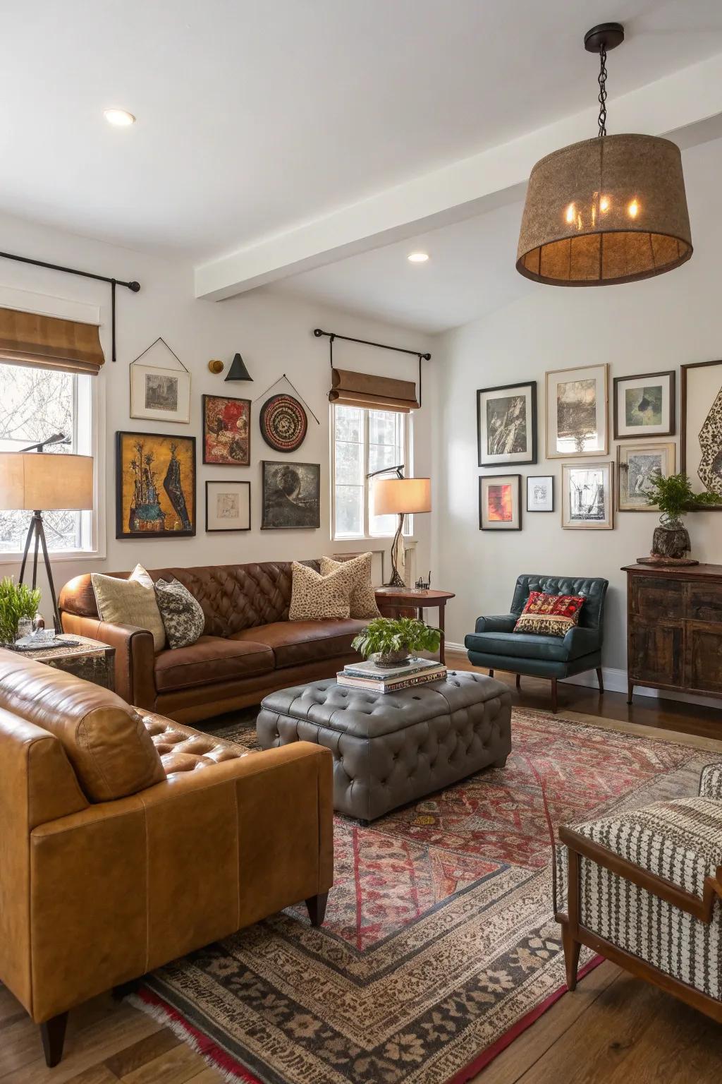 Distinctive furniture brings character and allure.