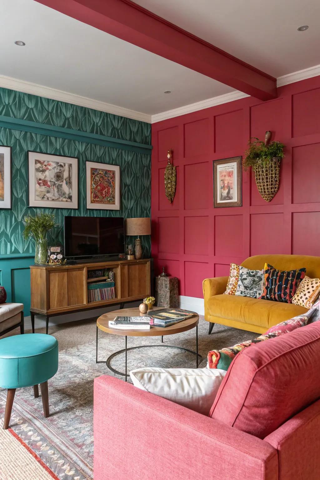 Bring your walls to life with bold colors that energize your living space and reflect your vibrant personality.