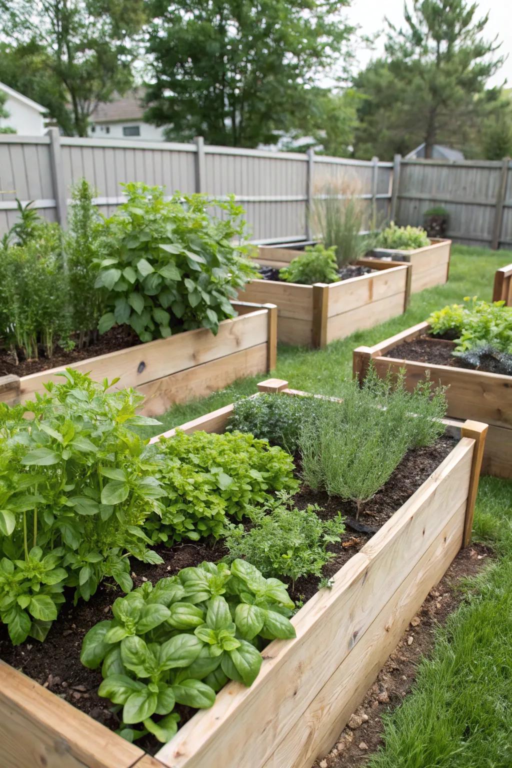 An herb garden is both practical and aesthetically satisfying.