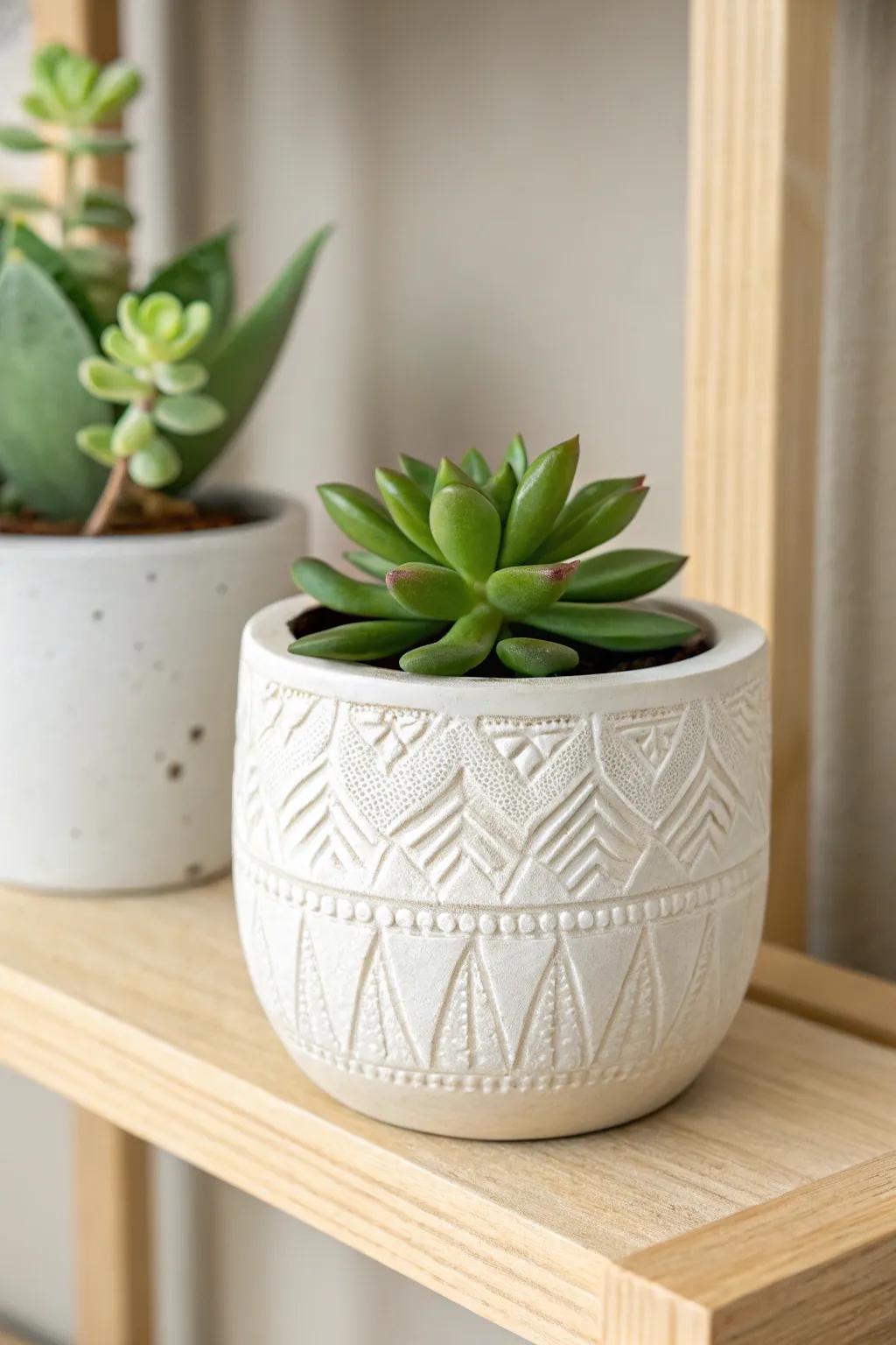Embrace simplicity and style with this chic mini planter, perfect for adding a touch of nature to any space.