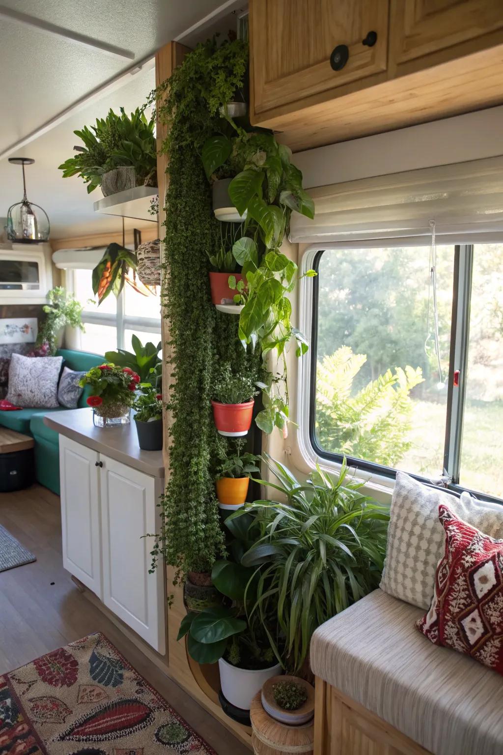 Green elements add vibrancy and freshness.