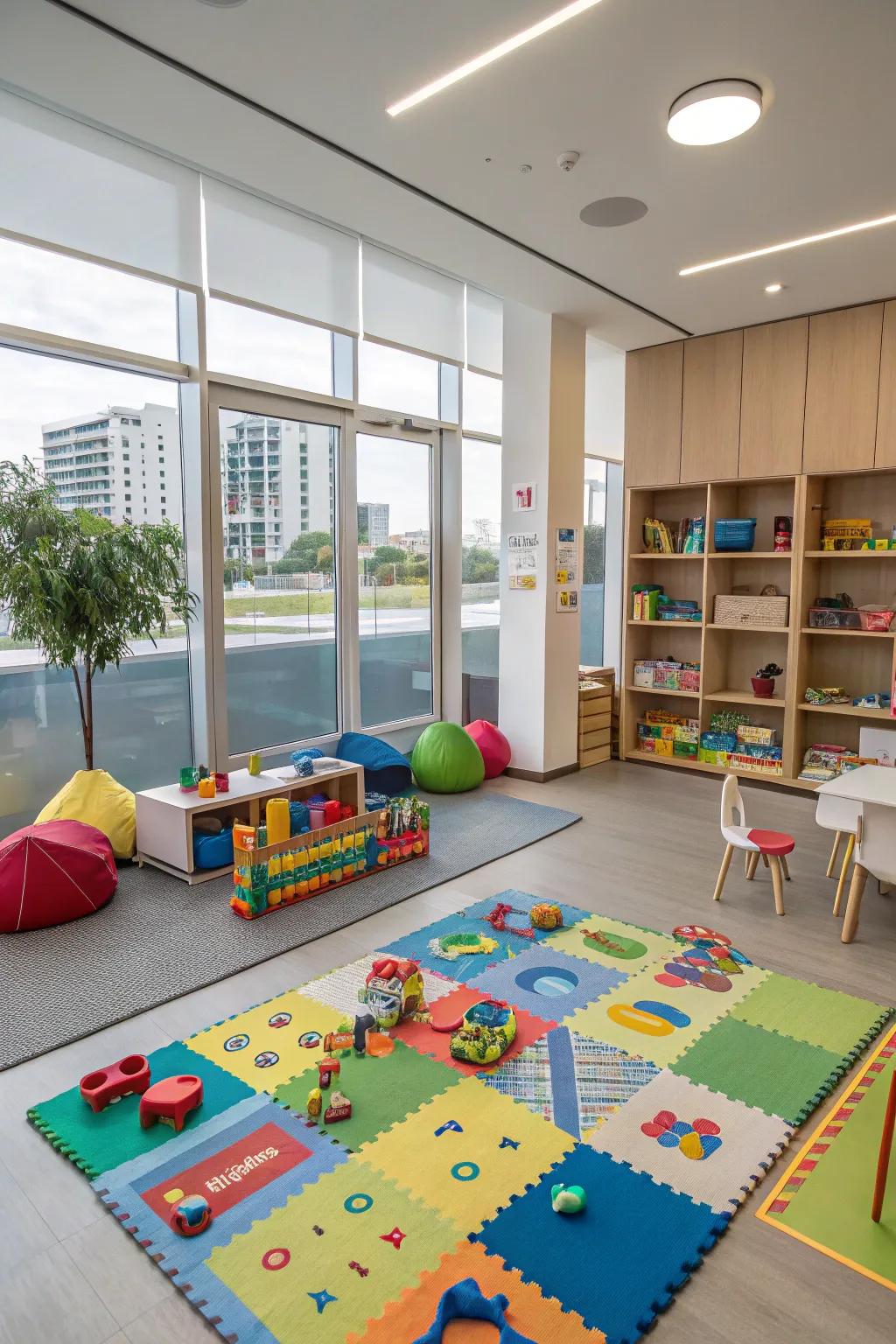 A playroom grows with the family.